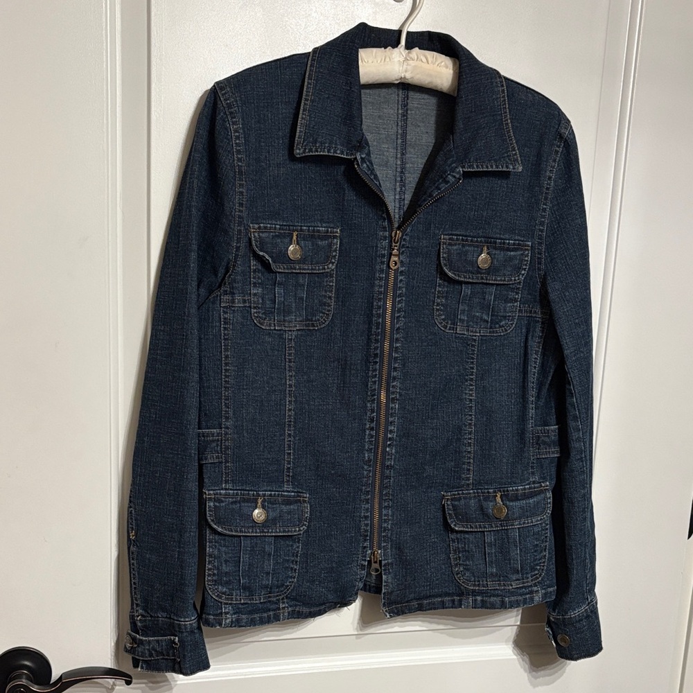 Women’s Tribal denim/sport  Casual Denim Jacket - Deep Blue 89% Cotton.